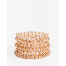 Bijuterii Femei CheapChic Lilah Beaded Multi Strand Bracelet Peach