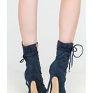 Incaltaminte Femei CheapChic Lace-up Your Way Pointy Stiletto Booties Teal