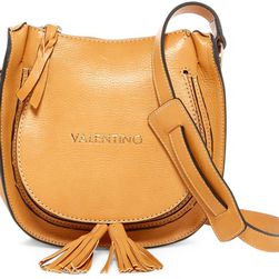 Valentino By Mario Valentino Carol Leather Tassel Crossbody MIELE