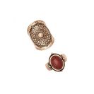 Bijuterii Femei Forever21 Burnished Statement Ring Set Antique goldblack