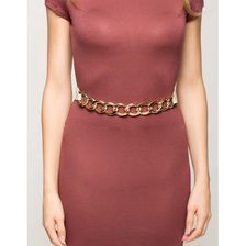 Accesorii Femei CheapChic Chain Accent Stretch Belt TaupeKhaki