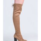Incaltaminte Femei CheapChic Laced Into Action Over-the-knee Boots Taupe