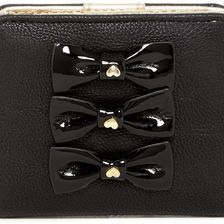 Betsey Johnson Mini Faux Leather Bifold Wallet BLACK