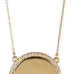 Vince Camuto Pave Circle Pendant Necklace GOLD-CRYSTAL