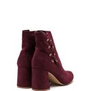 Incaltaminte Femei CheapChic Lace To The Top Chunky Booties Burgundy