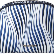 Vera Bradley Luggage Medium Zip Cosmetic Wavy Stripe/Navy