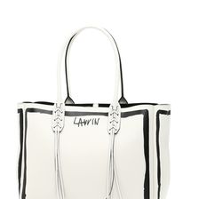 Lanvin Small Shopper Bag WHITE BLACK