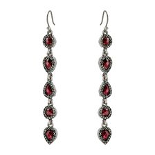 Lucky Brand Ruby Linear Drop Earrings Silver