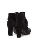 Incaltaminte Femei CheapChic In Fringe Chunky Tassel Bow Booties Black