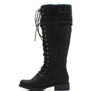 Incaltaminte Femei CheapChic Double Buckle Faux Leather Boots Black