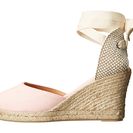 Incaltaminte Femei Soludos Tall Wedge Blossom Pink Cotton Canvas