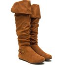 Incaltaminte Femei CheapChic Cuff Love Slouchy Faux Suede Boots Chestnut