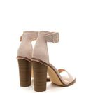 Incaltaminte Femei CheapChic Single Strap Minded Faux Suede Heels Beige