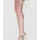 Incaltaminte Femei CheapChic Snake A Look Lace-up Faux Patent Heels Gold