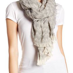 Accesorii Femei Modena Herringbone Airspun Scarf GREY