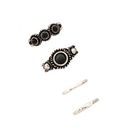 Bijuterii Femei Forever21 Faux Stone Ring Set Bsilverblack